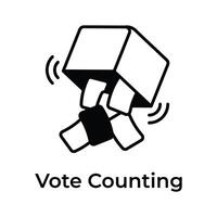 Get this creative icon of vote counting, easy to use vector