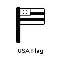 Get this beautifully designed icon of usa flag in trendy style vector