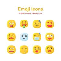 Get this carefully crafted emoji icon design, cute expressions vector