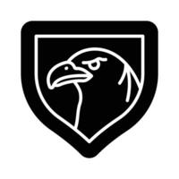 Have a look at this amazing icon of eagle badge in modern style vector