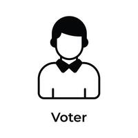 An amazing icon of voter avatar in editable design style vector