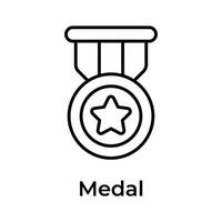 medalla diseño, Listo para prima usar, editable icono vector