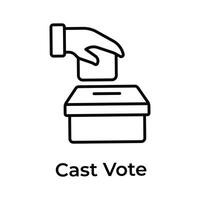 Vote casting icon design, ready to use vector