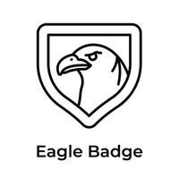 Have a look at this amazing icon of eagle badge in modern style vector