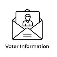 Get this pixel perfect icon of voter information, easy to use vector