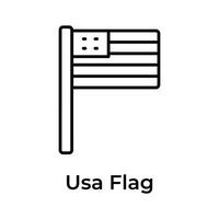 Get this beautifully designed icon of usa flag in trendy style vector