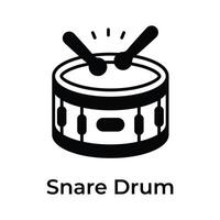 An easy to use of snare drum, editable icon design vector