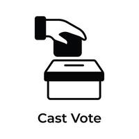 Vote casting icon design, ready to use vector