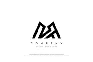 Simple Letter AM or MA Logo Design vector