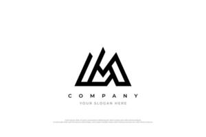 Simple Letter MA or AM Logo Design vector