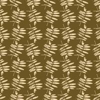 vintage style pattern of tree leaf stamps vector