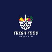 Fresh Food Delivery Logo, Creative Grocery Logo Template. Free Download vector