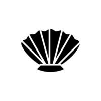 cáscara icono logo ilustración. cáscara logo mar forma símbolo vector