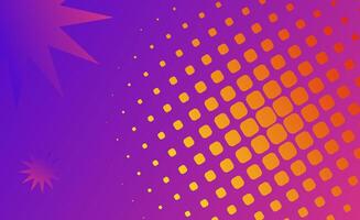 Sun and halftone in gradient color background vector