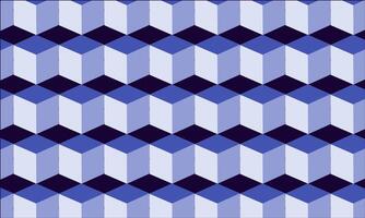 Seamless pattern of 3d isometric lilac cube vector