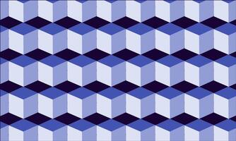 Seamless pattern of 3d isometric lilac cube vector