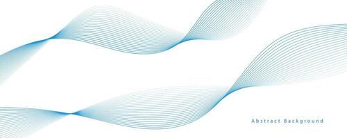 Abstract background with blue wavy lines. EPS10 vector