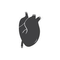 icono de corazon humano vector