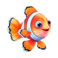 clown fisk isolerat detaljerad vattenfärg hand dragen målning illustration png
