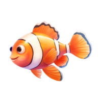 Clown Fish Isolated Detailed Watercolor Hand Drawn Painting Illustration png