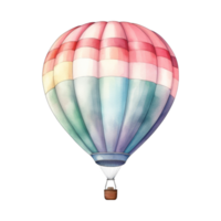 Air Balloon Isolated Detailed Watercolor Hand Drawn Painting Illustration png