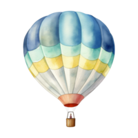 Air Balloon Isolated Detailed Watercolor Hand Drawn Painting Illustration png