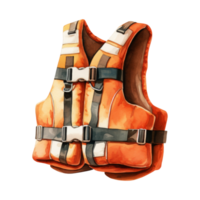 Life Vest Isolated Detailed Watercolor Hand Drawn Painting Illustration png