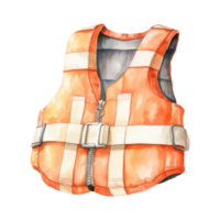 Life Vest Isolated Detailed Watercolor Hand Drawn Painting Illustration png