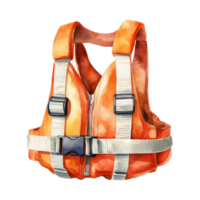 Life Vest Isolated Detailed Watercolor Hand Drawn Painting Illustration png