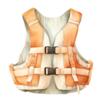 Life Vest Isolated Detailed Watercolor Hand Drawn Painting Illustration png