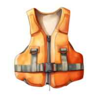 Life Vest Isolated Detailed Watercolor Hand Drawn Painting Illustration png