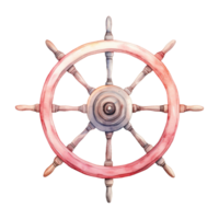 fartygets hjul isolerat detaljerad vattenfärg hand dragen målning illustration png