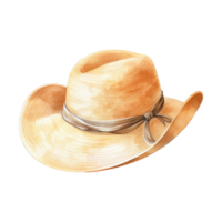 cannuccia cappello isolato dettagliato acquerello mano disegnato pittura illustrazione png