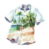 Beach Shirt Isolated Detailed Watercolor Hand Drawn Painting Illustration png