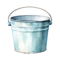 Bucket Isolated Detailed Watercolor Hand Drawn Painting Illustration png