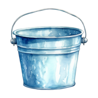 Bucket Isolated Detailed Watercolor Hand Drawn Painting Illustration png