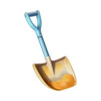 Sand Shovel Isolated Detailed Watercolor Hand Drawn Painting Illustration png