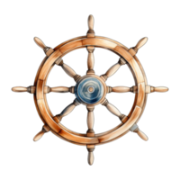 fartygets hjul isolerat detaljerad vattenfärg hand dragen målning illustration png