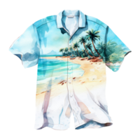 playa camisa aislado detallado acuarela mano dibujado pintura ilustración png