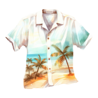 de praia camisa isolado detalhado aguarela mão desenhado pintura ilustração png