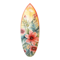 Surfboard Isolated Detailed Watercolor Hand Drawn Painting Illustration png