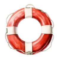 Lifebuoy Isolated Detailed Watercolor Hand Drawn Painting Illustration png