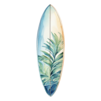 Surfboard Isolated Detailed Watercolor Hand Drawn Painting Illustration png