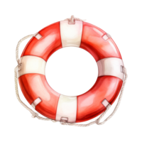 Lifebuoy Isolated Detailed Watercolor Hand Drawn Painting Illustration png