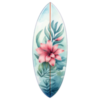 surfboard geïsoleerd gedetailleerd waterverf hand- getrokken schilderij illustratie png