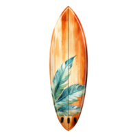 Surfboard Isolated Detailed Watercolor Hand Drawn Painting Illustration png