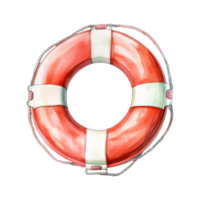 Lifebuoy Isolated Detailed Watercolor Hand Drawn Painting Illustration png