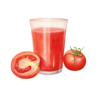 tomat juice isolerat detaljerad vattenfärg hand dragen målning illustration png