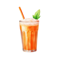 carota succo isolato dettagliato acquerello mano disegnato pittura illustrazione png