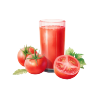 Tomate Saft isoliert detailliert Aquarell Hand gezeichnet Gemälde Illustration png